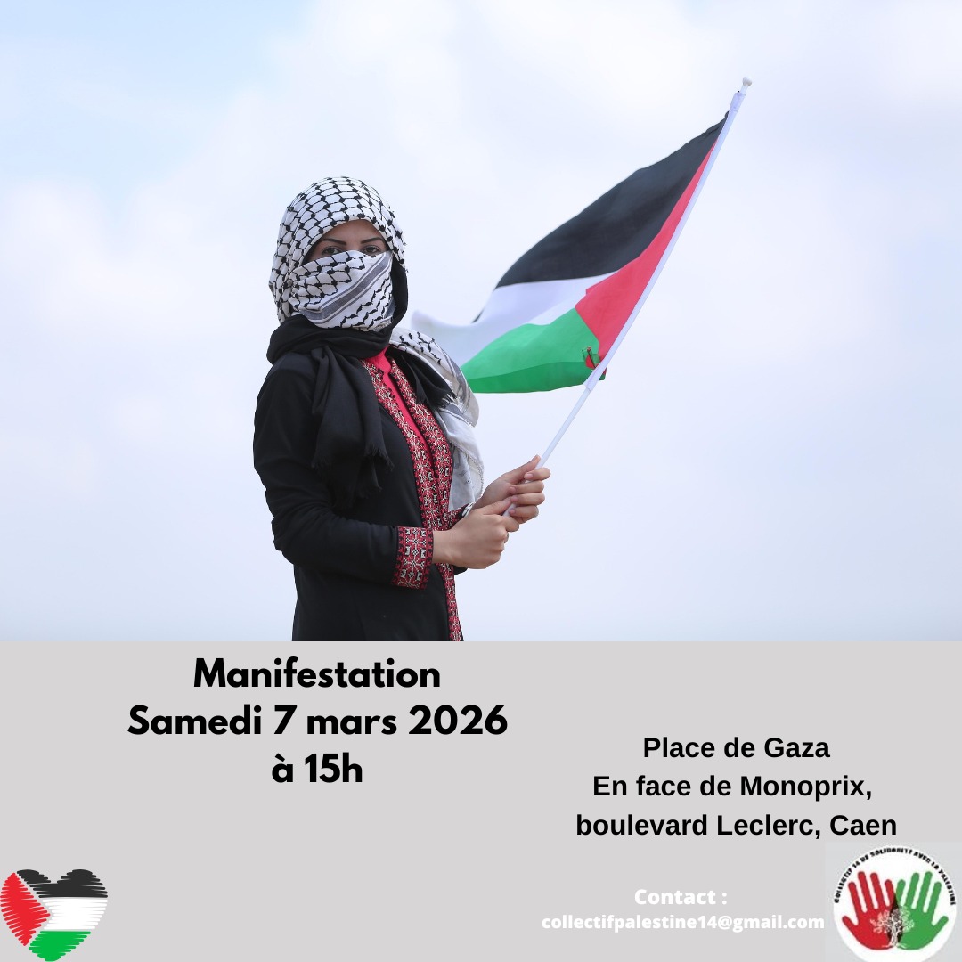 Une femme porte le drapeau de phalastine