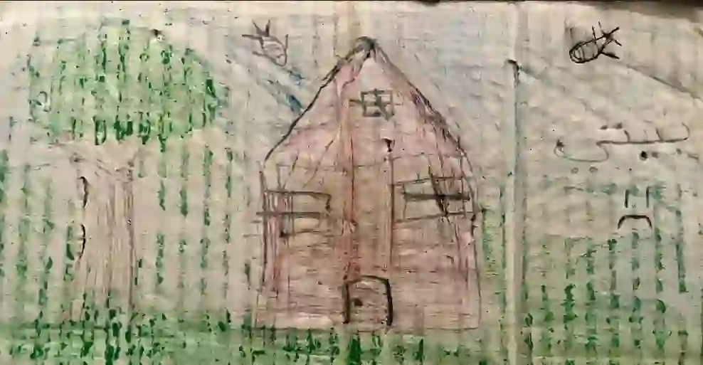 un dessin par une enfant palestinien