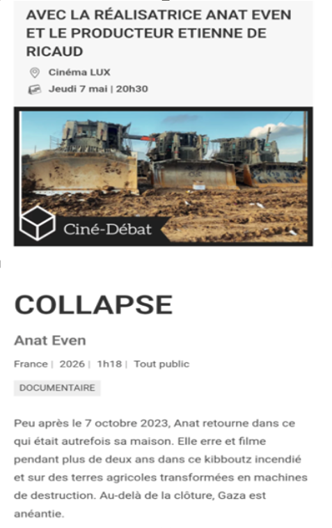 Collapse avec la rélaisatrice anat even et le producteur Erienne de Ricaud